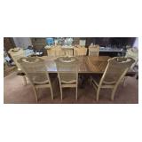 Gorgeous Vintage french dining table with 8 chairs
