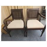 Pair of wood chairs