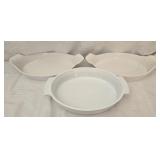 Lot of 3 white trays