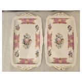 Pair of Royal Albert bone china trays