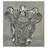 French Yannes Chatel Blown Glass Water Splash Vase