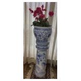 Large Porcelain Plant Stand and Planter