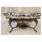 Antique silver plated chafing dish