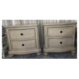 Pair of 2 drawer night stands