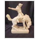 Vintage Italian Sculpted Resin Bronco Buster