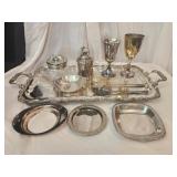 Estate lot of misc silver plated pieces