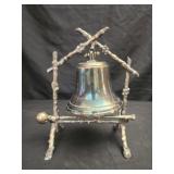 Antique silver plated dinner gong bell SEE DESC