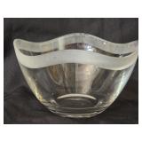 Large Marcaurel Crystal Glass Bowl