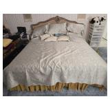 King size wood headboard bed set