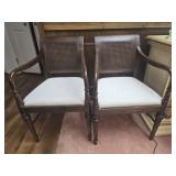 Pair of wood chairs with as is