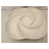 White ceramic divided dish