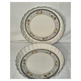 Pair of Mikasa Provincial Basket of Fruit Plates