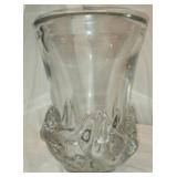 Daum French Large heavy marked glass art vase