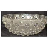 Clear Glass Peacock Pattern Bowl