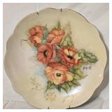 Hand Painted Gaby Capp 1970 Floral Plate