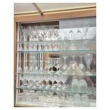 Large Lot of Misc Crystal Stemmed Drinking Glasses