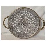Heavy Woven Metal Basket Style Tray
