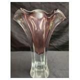 Purple Vintage art glass vase