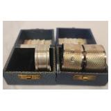 3 sterling silver circular napkin holders