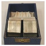 Pair of sterling silver napkin holders