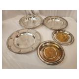 5 silver over copper plates