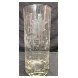 Beautiful etched glass vase