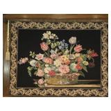 Large Upholstered Floral Arrangement Tapestry