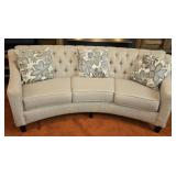 Very Clean Modern Curved Couch with Pillows