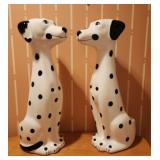 Pair Of Dalmatian Toilet Brush Holders