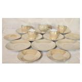 17 pcs Godinger & Co Cups & Saucers