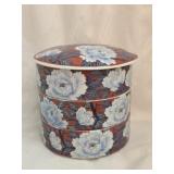 4 pc Japanese Style Floral Nesting Stacking Bowls