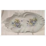 Lovin porcelain signed decorative plate with stand