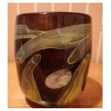 Art Glass Swirl Vase