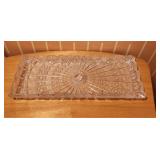 Stunning Large Etched Crystal Serving Tray