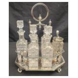 Victorian silver plated cruet set