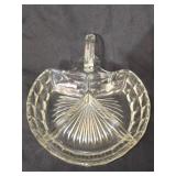 Crystal Divided Dish with Handle