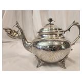 Vintage Silver plated ornate tea pot