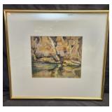 1987 Framed Perry Abstract Pastel