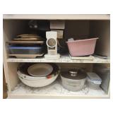 Estate cabinet lot of bowls and more