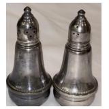 Weighted silver salt and pepper shakers