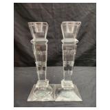 Pair of Shannon crystal candle holders