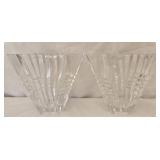 Pair of heavy crystal vases