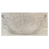 Etched Crystal Star pattern crystal bowl