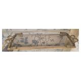 Gold color mirror tray