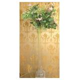 Tall Green Decorative Stretch Glass Vase SEE DESC