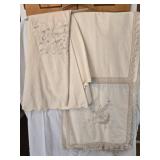 Vintage Lace & Linen Rectangle & Round Tablecloths