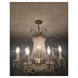 Gorgeous French Gilt Large Crystal Chandelier