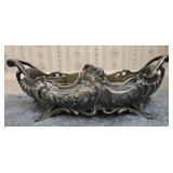 Heavy solid silver plated planter