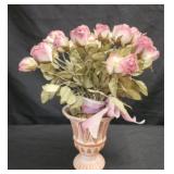 Decorative vase with faux flowers