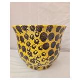 Yellow with brown spots pot